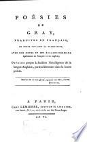 Poésies de Gray