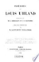 Poesies de Louis Uhland