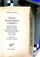 Poésies documentaires complètes