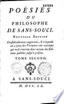 Poésies du philosophe de Sans-Souci. Nouvelle édition considérablement augmentée... Tome premier [-second]
