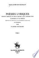 Poésies lyriques
