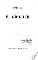 Poésies par P. Grolier