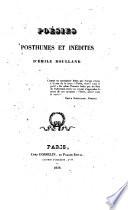 Poésies posthumes et inédites d'Émile Roulland