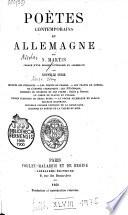 Poètes contemporains en Allemagne
