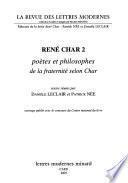 Poètes et philosophes de la fraternité selon Char