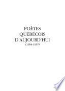 Poètes québécois d'aujourd'hui, 1994-1997