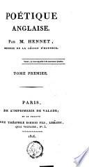 Poétique anglaise