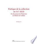 Poétique de la collection au xixe siècle