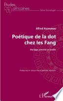 Poétique de la dot chez les Fang