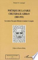 Poétique de la fable chez Khalil Gibran (1883-1931)