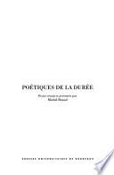 Poétiques de la durée