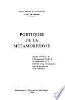 Poétiques de la métamorphose