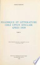 Polémique et littérature chez Upton Sinclair après 1939 (2)