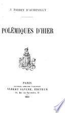 Polémiques d'hier