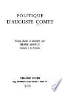 Politique d'Auguste Comte