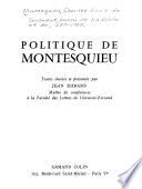 Politique de Montesquieu