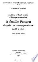 Politique et haute société à l'époque romantique