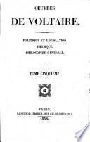 Politique et legislation. Physique. Philosophie generale