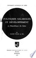 Politiques salariales et développement en République du Zaïre