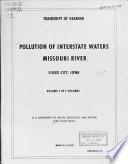 Pollution of Interstate Waters: Missouri River