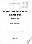 Pollution of Interstate Waters, Missouri River, Sioux City, Iowa