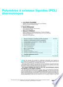 Polymères à cristaux liquides (PCL) thermotropes