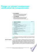 Pompe Ou Groupe Motopompe Verification Du Comportement