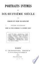 Portraits intimes du dix-huitième siècle