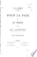 Pour la paix par la vérité et par la justice