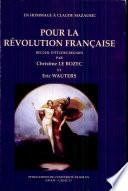 Pour la Révolution française