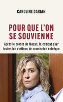 Pour que l'on se souvienne