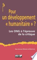 Pour un développement « humanitaire » ?