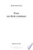 Pour un droit commun