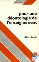 Pour une déontologie de l'enseignement