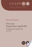Pour une linguistique applicable