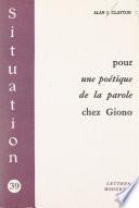 Pour une poétique de la parole chez Giono
