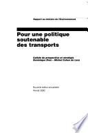 Pour une politique soutenable des transports