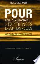 Pour une psychanalyse des expériences exceptionnelles