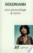 Pour une sociologie du roman