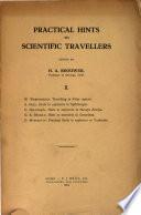 Practical Hints to Scientific Travellers