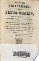 Pratique de l'amour envers Jesus-Christ