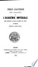 Précis analytique des travaux de l'Académie des sciences, belles-lettres et arts de Rouen