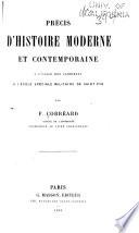 Précis d'histoire moderne et contemporaine, a l'usage des candidats a l'École spéciale militaire de Saint-Cyr