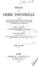 Précis de chimie industrielle