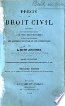Précis de droit civil