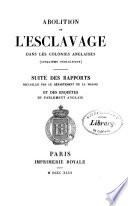 Précis de l'abolition de l'esclavage dans les colonies anglaises