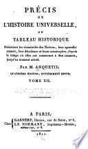 Précis de l'histoire universelle, ou, Tableau historique, présentant les vicissitudes des nations