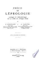 Précis de léprologie, clinique et thérapeutique de la lèpre en Afrique noire