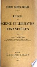 Précis de science et législation financières