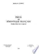 Précis de sémantique française